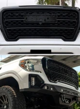 Spec-D Glossy Black Denali Style Front Upper Mesh Hood Grille GMC Sierra 1500 2019-2021                                     - HG-GMC1915JM-JB - Image 11
