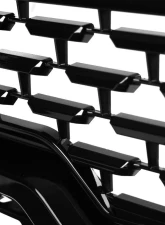 Spec-D Glossy Black Denali Style Front Upper Mesh Hood Grille GMC Sierra 1500 2019-2021                                     - HG-GMC1915JM-JB - Image 4