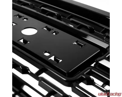 Spec-D Glossy Black Denali Style Front Upper Mesh Hood Grille GMC Sierra 1500 2019-2021 - HG-GMC1915JM-JB