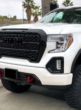 Spec-D Glossy Black Denali Style Front Upper Mesh Hood Grille GMC Sierra 1500 2019-2021                                     - HG-GMC1915JM-JB - Image 9