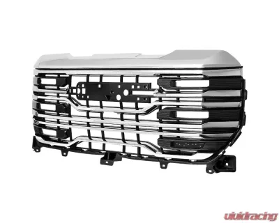 Spec-D Chrome AT4 Style Front Upper Mesh Hood Grille GMC Sierra 1500 2022-2025 - HG-GMC2215AT4C-JB