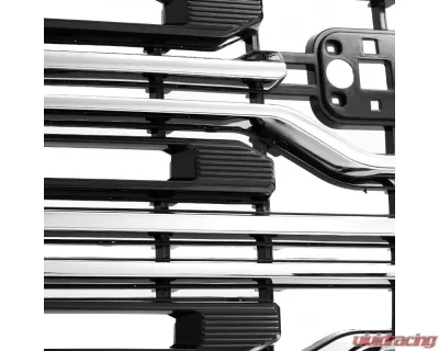 Spec-D Chrome AT4 Style Front Upper Mesh Hood Grille GMC Sierra 1500 2022-2025 - HG-GMC2215AT4C-JB