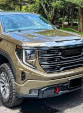 Spec-D Chrome AT4 Style Front Upper Mesh Hood Grille GMC Sierra 1500 2022-2025                                     - HG-GMC2215AT4C-JB - Image 9