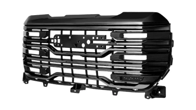 Spec-D Glossy Black AT4 Style Mesh Front Upper Hood Grille GMC Sierra 2022-2025                                     - HG-GMC2215AT4JM-JB - Image 12