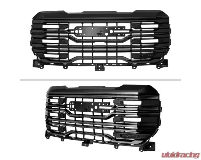 Spec-D Glossy Black AT4 Style Front Upper Mesh Hood Grille GMC Sierra 1500 2022-2025 - HG-GMC2215AT4JM-JB