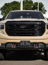 Spec-D Glossy Black AT4 Style Front Upper Mesh Hood Grille GMC Sierra 1500 2022-2025                                     - HG-GMC2215AT4JM-JB - Image 11