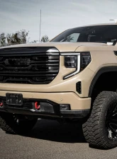Spec-D Glossy Black AT4 Style Front Upper Mesh Hood Grille GMC Sierra 1500 2022-2025                                     - HG-GMC2215AT4JM-JB - Image 12