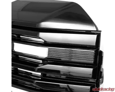 Spec-D Glossy Black AT4 Style Front Upper Mesh Hood Grille GMC Sierra 1500 2022-2025 - HG-GMC2215AT4JM-JB