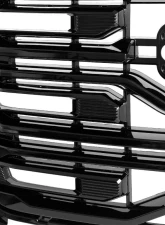 Spec-D Glossy Black AT4 Style Front Upper Mesh Hood Grille GMC Sierra 1500 2022-2025                                     - HG-GMC2215AT4JM-JB - Image 4