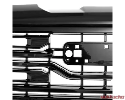 Spec-D Glossy Black AT4 Style Front Upper Mesh Hood Grille GMC Sierra 1500 2022-2025 - HG-GMC2215AT4JM-JB