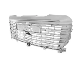 Spec-D Chrome Denali Style Front Upper Mesh Hood Grille GMC Sierra 1500 2022-2025