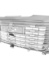 Spec-D Chrome Denali Style Front Upper Mesh Hood Grille GMC Sierra 1500 2022-2025                                     - HG-GMC2215C-GL - Image 10