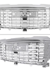 Spec-D Chrome Denali Style Front Upper Mesh Hood Grille GMC Sierra 1500 2022-2025                                     - HG-GMC2215C-GL - Image 2