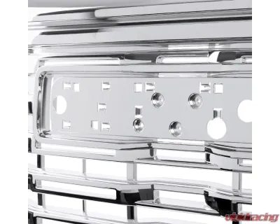 Spec-D Chrome Denali Style Front Upper Mesh Hood Grille GMC Sierra 1500 2022-2025 - HG-GMC2215C-GL
