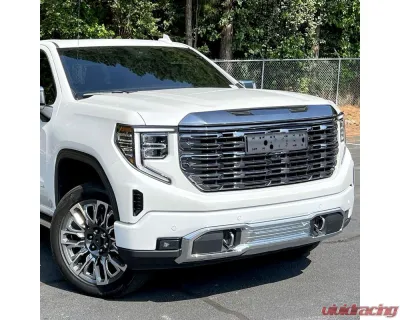 Spec-D Chrome Denali Style Front Upper Mesh Hood Grille GMC Sierra 1500 2022-2025 - HG-GMC2215C-GL