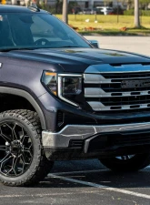 Spec-D Chrome SLE Style Front Upper Mesh Hood Grille GMC Sierra 1500 2022-2025                                     - HG-GMC2215C-JB - Image 11