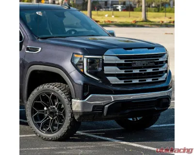 Spec-D Chrome SLE Style Front Upper Mesh Hood Grille GMC Sierra 1500 2022-2025 - HG-GMC2215C-JB
