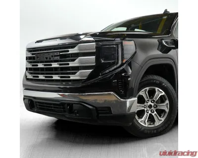 Spec-D Chrome SLE Style Front Upper Mesh Hood Grille GMC Sierra 1500 2022-2025 - HG-GMC2215C-JB