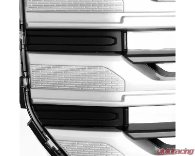 Spec-D Chrome SLE Style Front Upper Mesh Hood Grille GMC Sierra 1500 2022-2025 - HG-GMC2215C-JB