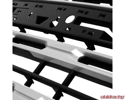 Spec-D Chrome SLE Style Front Upper Mesh Hood Grille GMC Sierra 1500 2022-2025 - HG-GMC2215C-JB