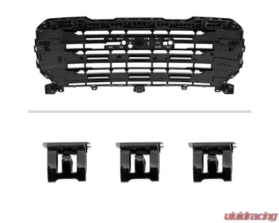 Spec-D Chrome SLE Style Front Upper Mesh Hood Grille GMC Sierra 1500 2022-2025 - HG-GMC2215C-JB