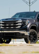 Spec-D Chrome SLE Style Front Upper Mesh Hood Grille GMC Sierra 1500 2022-2025                                     - HG-GMC2215C-JB - Image 9
