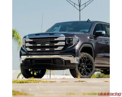 Spec-D Chrome SLE Style Front Upper Mesh Hood Grille GMC Sierra 1500 2022-2025 - HG-GMC2215C-JB