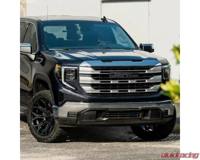 Spec-D Chrome SLE Style Front Upper Mesh Hood Grille GMC Sierra 1500 2022-2025 - HG-GMC2215C-JB