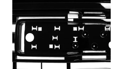 Spec-D Glossy Black Denali Style Front Upper Mesh Hood Grille GMC Sierra 2022-2025                                     - HG-GMC2215JM-GL - Image 3