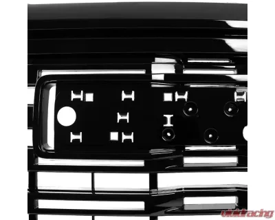 Spec-D Glossy Black Denali Style Front Upper Mesh Hood Grille GMC Sierra 1500 2022-2025 - HG-GMC2215JM-GL
