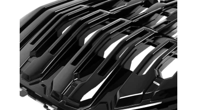 Spec-D Glossy Black Denali Style Front Upper Mesh Hood Grille GMC Sierra 2022-2025                                     - HG-GMC2215JM-GL - Image 4