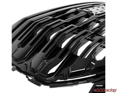 Spec-D Glossy Black Denali Style Front Upper Mesh Hood Grille GMC Sierra 1500 2022-2025 - HG-GMC2215JM-GL