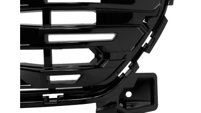 Spec-D Glossy Black Denali Style Front Upper Mesh Hood Grille GMC Sierra 2022-2025                                     - HG-GMC2215JM-GL - Image 6
