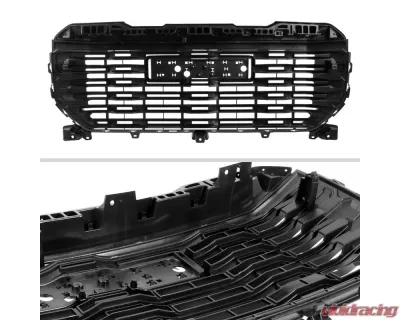 Spec-D Glossy Black Denali Style Front Upper Mesh Hood Grille GMC Sierra 1500 2022-2025 - HG-GMC2215JM-GL