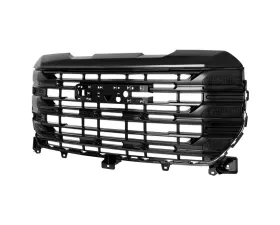 Spec-D Glossy Black SLE Style Front Upper Mesh Hood Grille GMC Sierra 1500 2022-2025