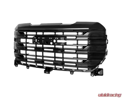 Spec-D Glossy Black SLE Style Front Upper Mesh Hood Grille GMC Sierra 1500 2022-2025 - HG-GMC2215JM-JB