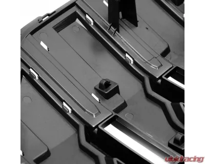 Spec-D Glossy Black SLE Style Front Upper Mesh Hood Grille GMC Sierra 1500 2022-2025 - HG-GMC2215JM-JB