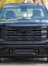 Spec-D Glossy Black SLE Style Front Upper Mesh Hood Grille GMC Sierra 1500 2022-2025                                     - HG-GMC2215JM-JB - Image 9