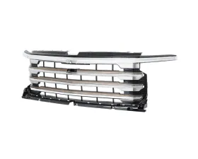 Spec-D Chrome Front Upper Mesh Hood Grille Chevrolet Silverado 1500 2022-2024