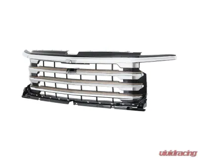 Spec-D Chrome Front Upper Mesh Hood Grille Chevrolet Silverado 1500 2022-2024 - HG-SIV2215HCC-JB