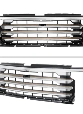 Spec-D Chrome Front Upper Mesh Hood Grille Chevrolet Silverado 1500 2022-2024                                     - HG-SIV2215HCC-JB - Image 2