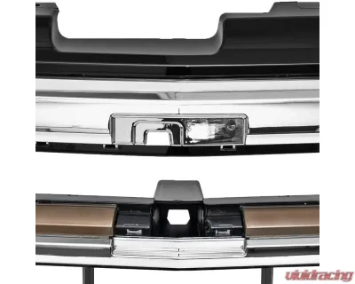 Spec-D Chrome Front Upper Mesh Hood Grille Chevrolet Silverado 1500 2022-2024 - HG-SIV2215HCC-JB
