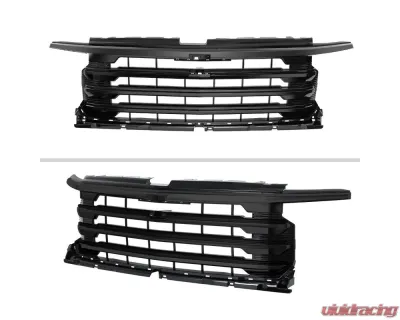 Spec-D Black Front Upper Mesh Hood Grille Chevrolet Silverado 1500 2022-2024 - HG-SIV2215HCJM-JB