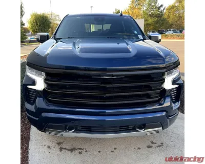 Spec-D Black Front Upper Mesh Hood Grille Chevrolet Silverado 1500 2022-2024 - HG-SIV2215HCJM-JB