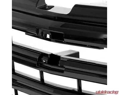 Spec-D Black Front Upper Mesh Hood Grille Chevrolet Silverado 1500 2022-2024 - HG-SIV2215HCJM-JB
