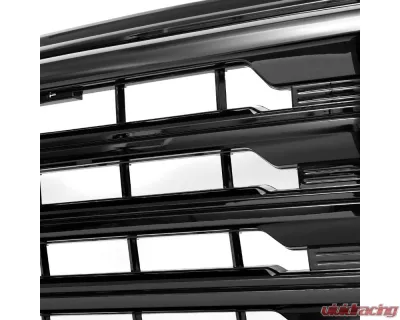 Spec-D Black Front Upper Mesh Hood Grille Chevrolet Silverado 1500 2022-2024 - HG-SIV2215HCJM-JB