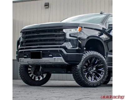Spec-D Black Front Upper Mesh Hood Grille Chevrolet Silverado 1500 2022-2024 - HG-SIV2215HCJM-JB