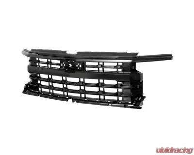 Spec-D Glossy Black Front Upper Mesh Hood Grille Chevrolet Silverado 1500 2022-2024 - HG-SIV2215JM-JB