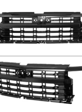 Spec-D Glossy Black Front Upper Mesh Hood Grille Chevrolet Silverado 1500 2022-2024                                     - HG-SIV2215JM-JB - Image 2