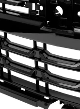 Spec-D Glossy Black Front Upper Mesh Hood Grille Chevrolet Silverado 1500 2022-2024                                     - HG-SIV2215JM-JB - Image 4